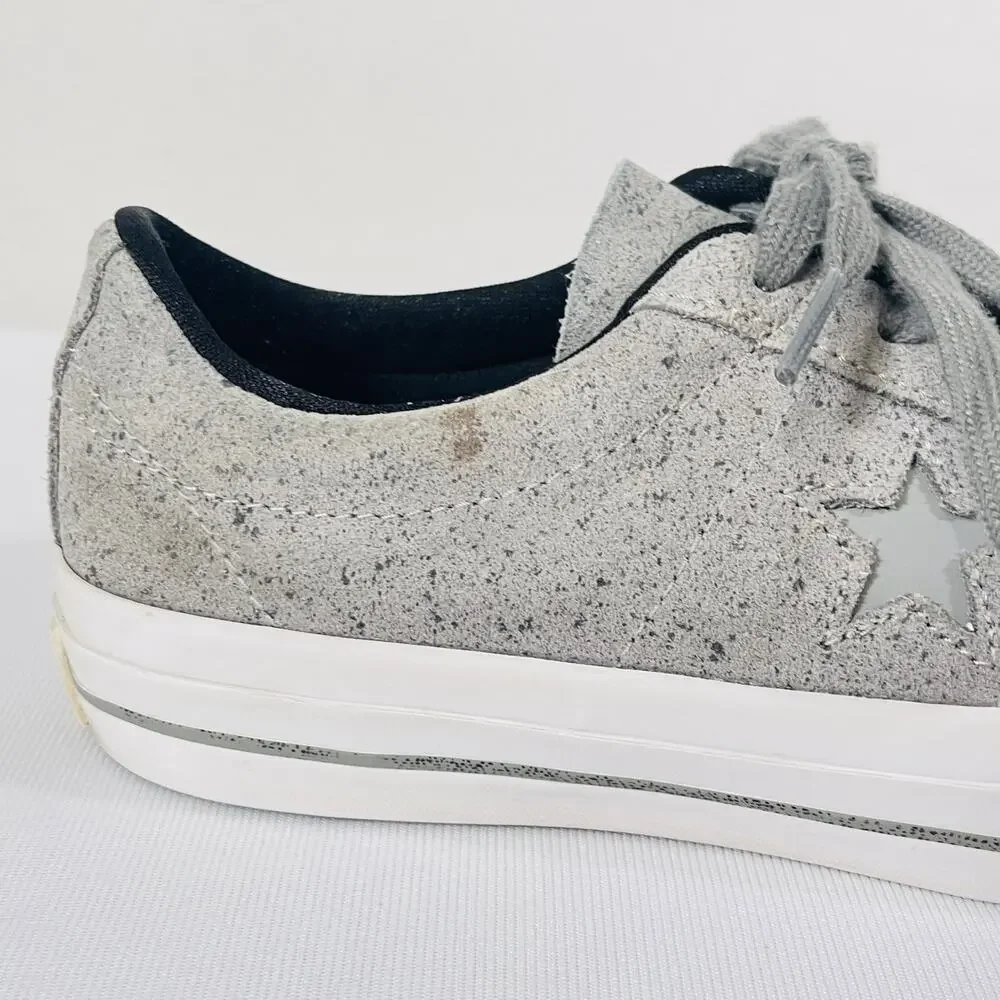 Converse Cons Skateboard Shoes Womens 8.5 Mens 6.5 Gray Punk Grunge Sneakers
